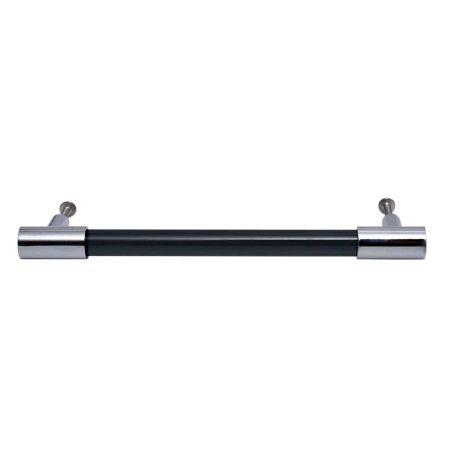 Black Silver Medium Cylinder Glass Door Handles